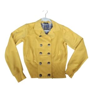 Miss Chievous Jacket | Yellow with silver buttons | Size Large